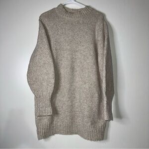 Topshop Men's Cream Crewneck Sweater